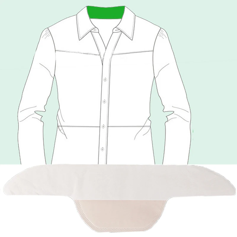 10 шт., унисекс, летние накладки на воротник и пот, одноразовые, белая футболка, впитывающие дезодоранты, наклейки против пота, накладки на воротник