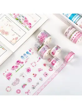 

2020 New 100pcs/pack Flower Washi Tapes Scrapbooking Hand Account Decorative Sticker DIY