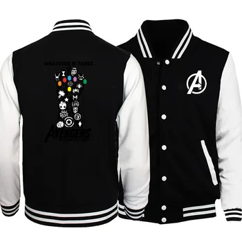 

Thanos Infinity Gauntlet Baseball Jacket Men The Avengers Jackets Reality Soul Mind Time Space Power Coat Winter Autumn Coats