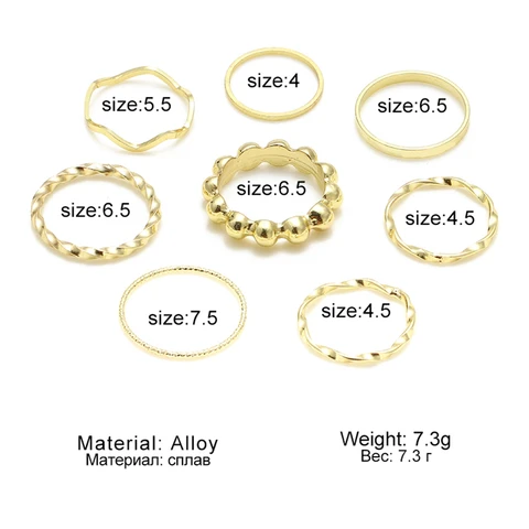 Star Matching Rings for Women 2021 Trend Anillos Mujer Gold Ring Set Girls Anillo Bohemian Jewellery Gifts Accessories
