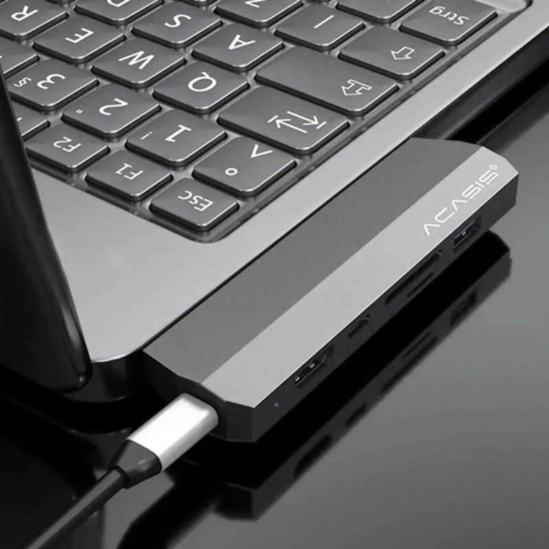 ACASIS usb type-C концентратор к HDMI адаптер 4K Thunderbolt 3 USB C концентратор с концентратором 3,0 TF sd-ридер слот PD для MacBook Pro/Air