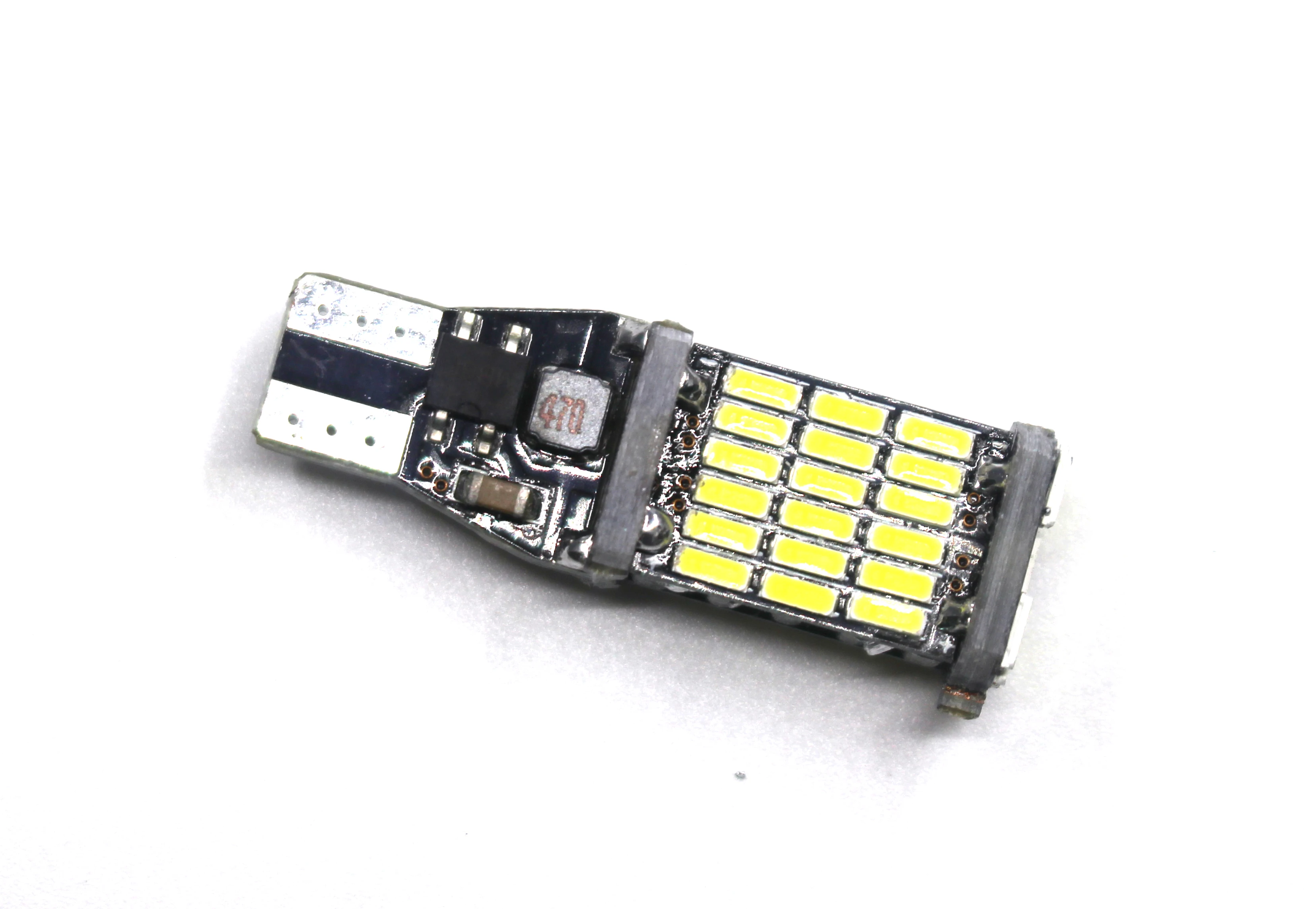 T15 W16W 4014 45SMD Автомобильный светодиодный фонарь заднего хода, сигнал поворота, белый светильник светодиодный лампы 12V 6500K автомобильная лампа