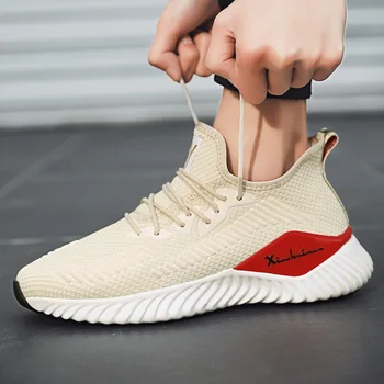 

Classic breathable mesh men casual shoes Lace-up lightweight outdoor air cushion mesh breathable sports shoes trend casual shoes