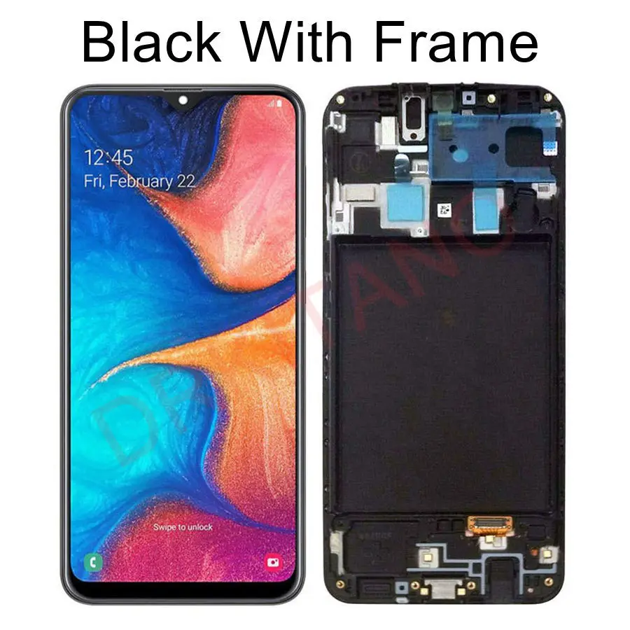 

2019 NEW LCD For Samsung Galaxy A20 A205 A205F A205FN/DS LCD Display Screen Touch Digitizer With Frame For SAMSUNG A205 LCD