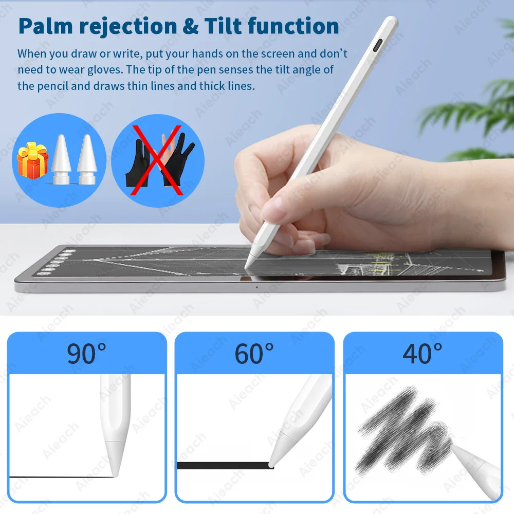 For Apple Pencil 2 iPad 23th Gen Bluetooth Stylus Pen For iPad Drawing Touch Pen For iPad Air 5 2022 2021 2020 2019 2018 2