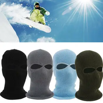 

Full Face Cover Knit 2 Hole Ski Mask Hat Shield Beanie Cap Snow Winter Warm Hats