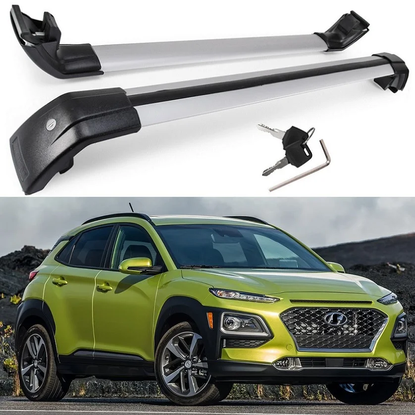 Lockable for Hyundai Kona 2018 2022 roof rack luggage rack roof rail cross bar cargo carrier
