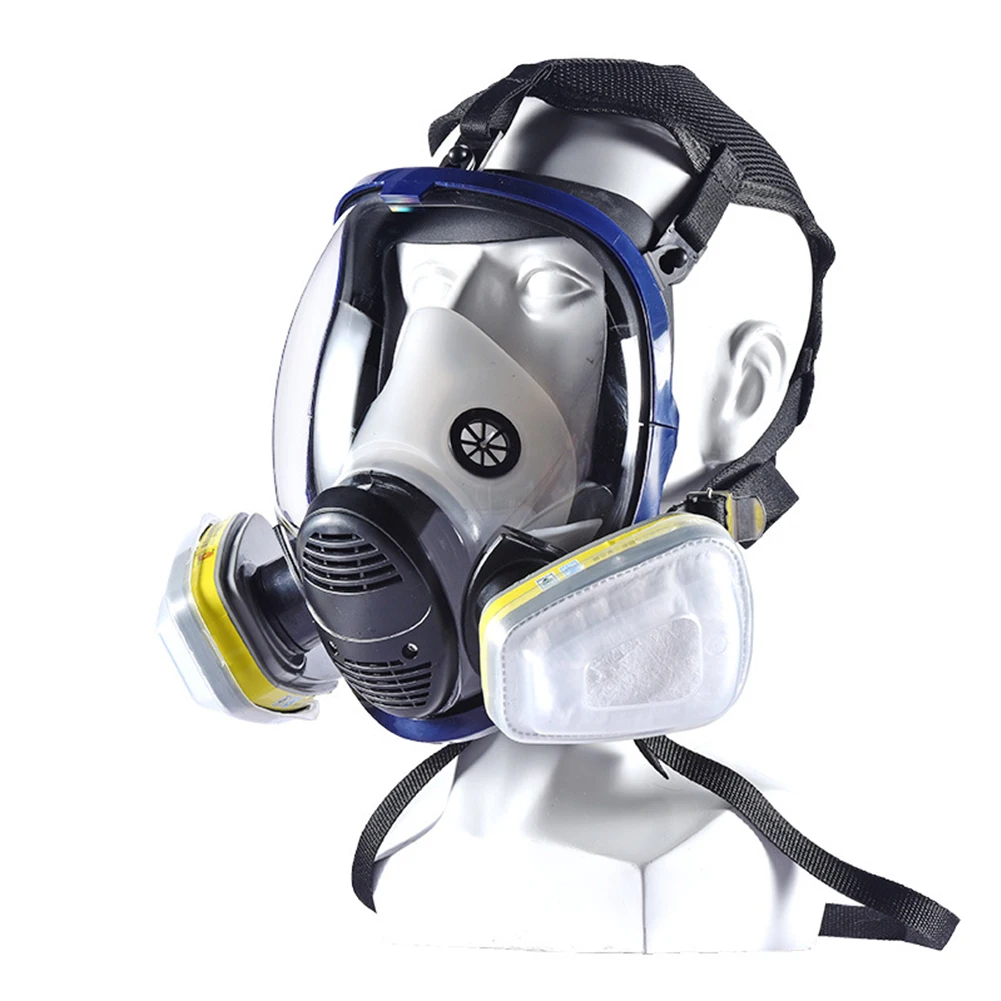 

7 In 1 Chemcial Protective Balanced Painting Spraying Dust Respirator Silicone Safety Reusable Lightweight Gas Full Face