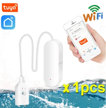 

WiFi smart water leak sensor overflow flood water leak alarm smart water valve wireless controller smart home system valve