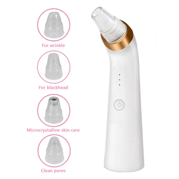 

Electronic Blackhead Remover pore cleaner 3-Speed Adjustment 4 Replaceable Heads Portable Pore Cleanser Skin Care
