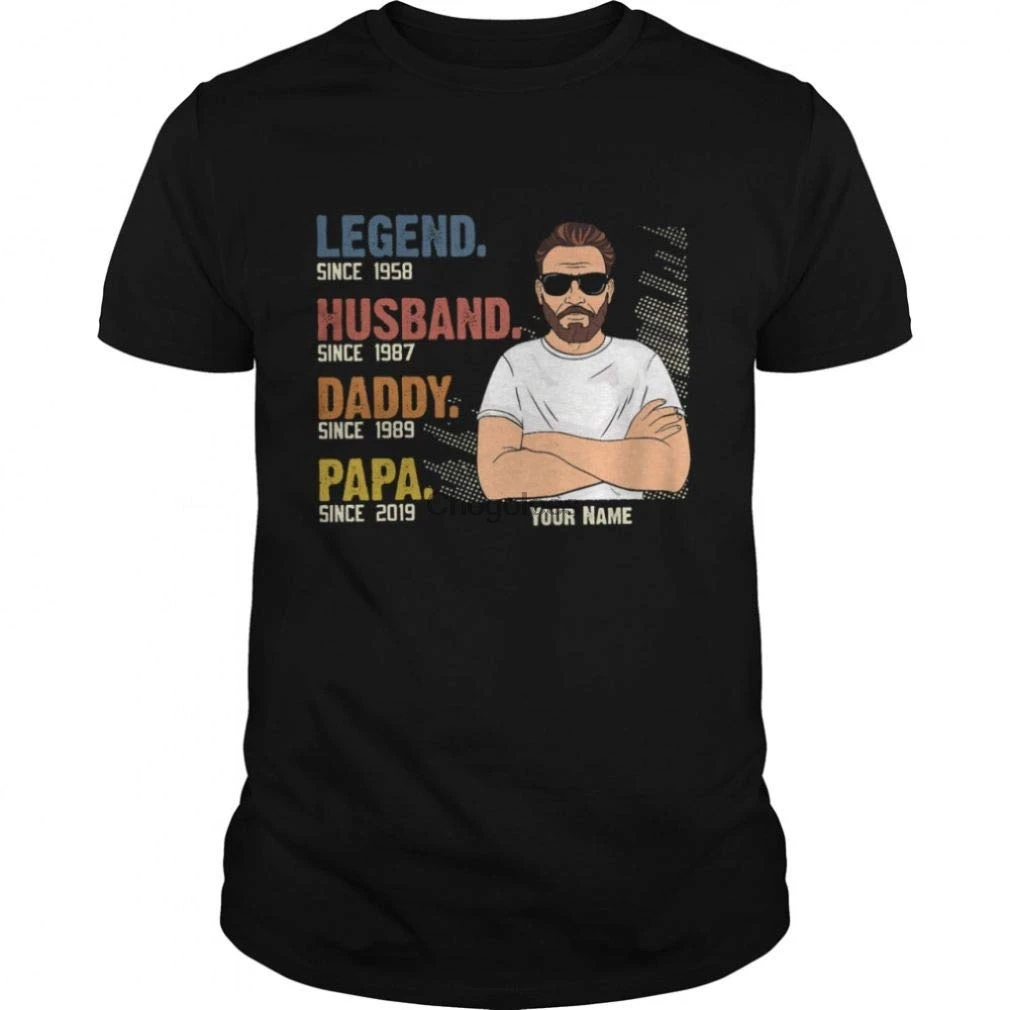 Легенда с 1958 года муж 1987 папа 1989 papa 2019 рубашка | Мужская одежда