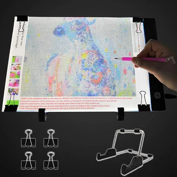 

A4 LED Light Pad for Diamond Painting, USB Powered 5D Diamond Embroidery Accessories Light Board Tools Kit