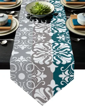 

Classical European Pattern Table Runner Wedding Table Decoration Flower Cake Tablecloth Dining Table Decoration for Banquet