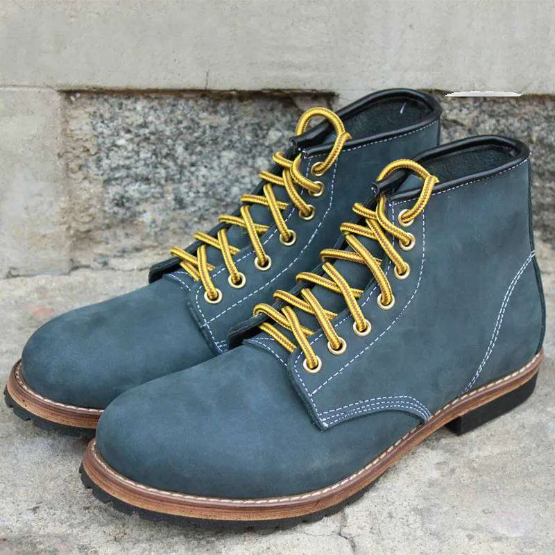 

2019 Winter All-matching Vintage Chunky High Quality Unisex Streetwear Shoes Oversize Combat Steel Toe Leather Outdoor Boots