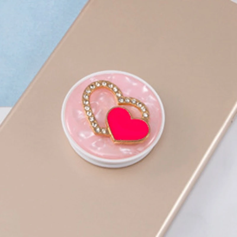 Держатель для мобильного телефона в форме сердца Модный Круглый перстень подставка для iPhone XR 8 7 6s samsung Xiaomi huawei кронштейн крепление - Цвет: RH
