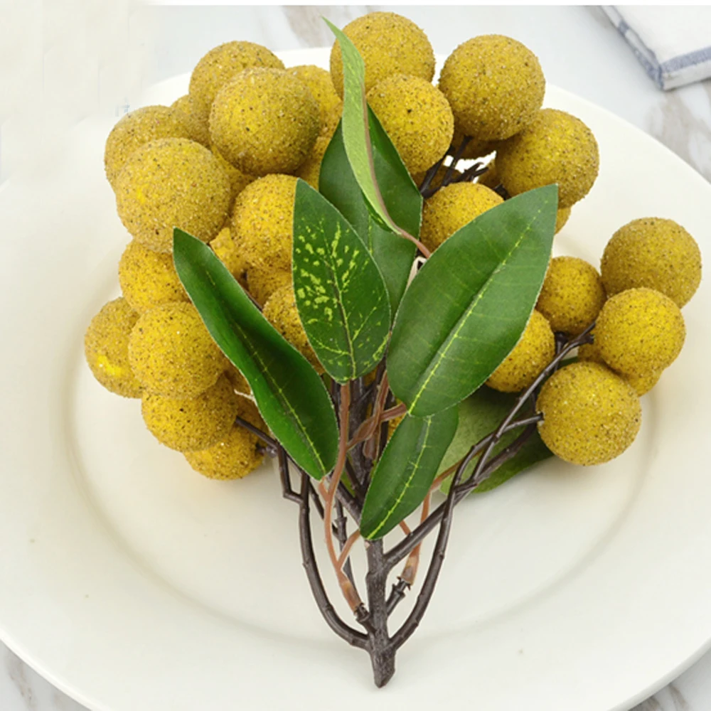 1 bunch 18cm long High imitation fake artificial longan Fruit&ampartificial plastic simulated fruit model | Дом и сад