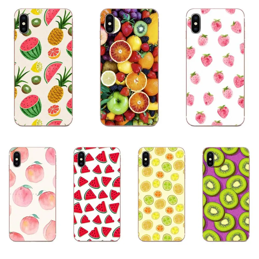 Вишневая груша персик арбуз апельсин фрукты для Apple iPhone 4 6 6S 7 8 11 Plus Pro X XS Max XR мягкий