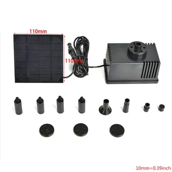 

Solar Fountain Water Pump Kit 1.2W 3M/9.8ft Wire Length with Different Sprinkler Heads Free Standing Perfect for Bird Bath