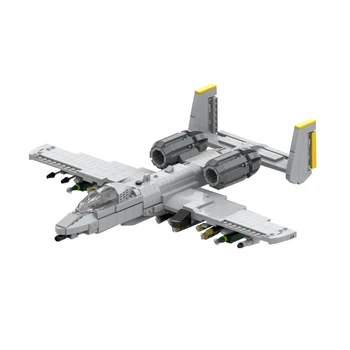 

840Pcs DIY Assembly Moc Small Particles Military Battleplane A10 Lightning II Building Blocks Model Gift