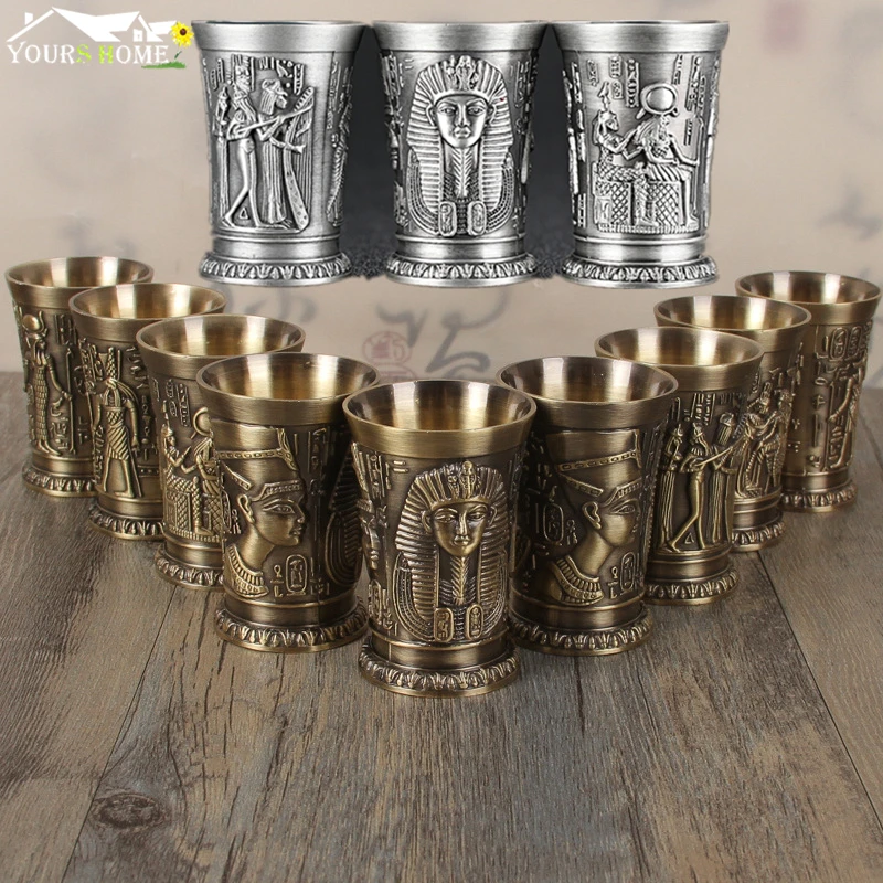 

40ml Metal Alloy Creative Ancient Egypt Shot Glass Bar Drinkware Accessory Barware