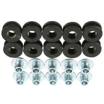 

10PCS/kit Rubber gasket Motorcycle Grommets Bolt Black Accessories Useful