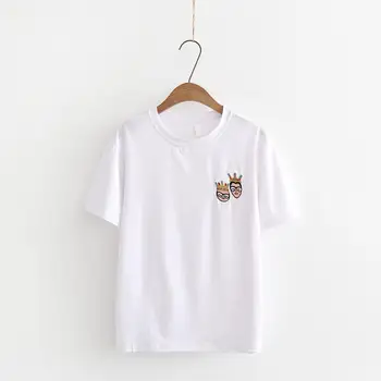 

Women Short Sleeved Color Womens Simple T-Shirt For Female Tshirt 2019 New Women's