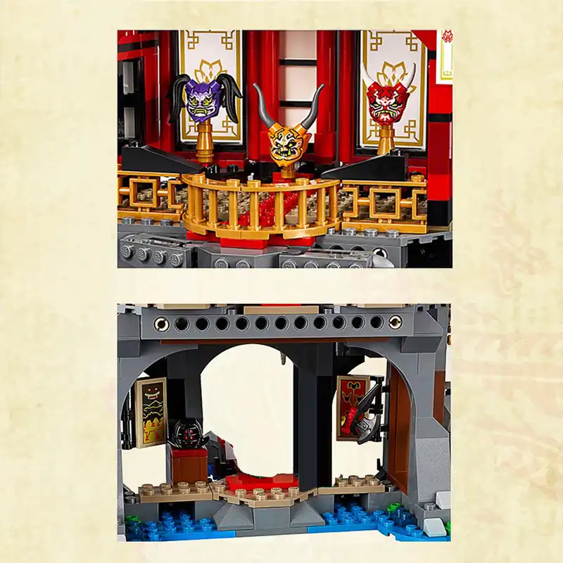 810pcs temple airjitzu lion building blocks compatible with lego