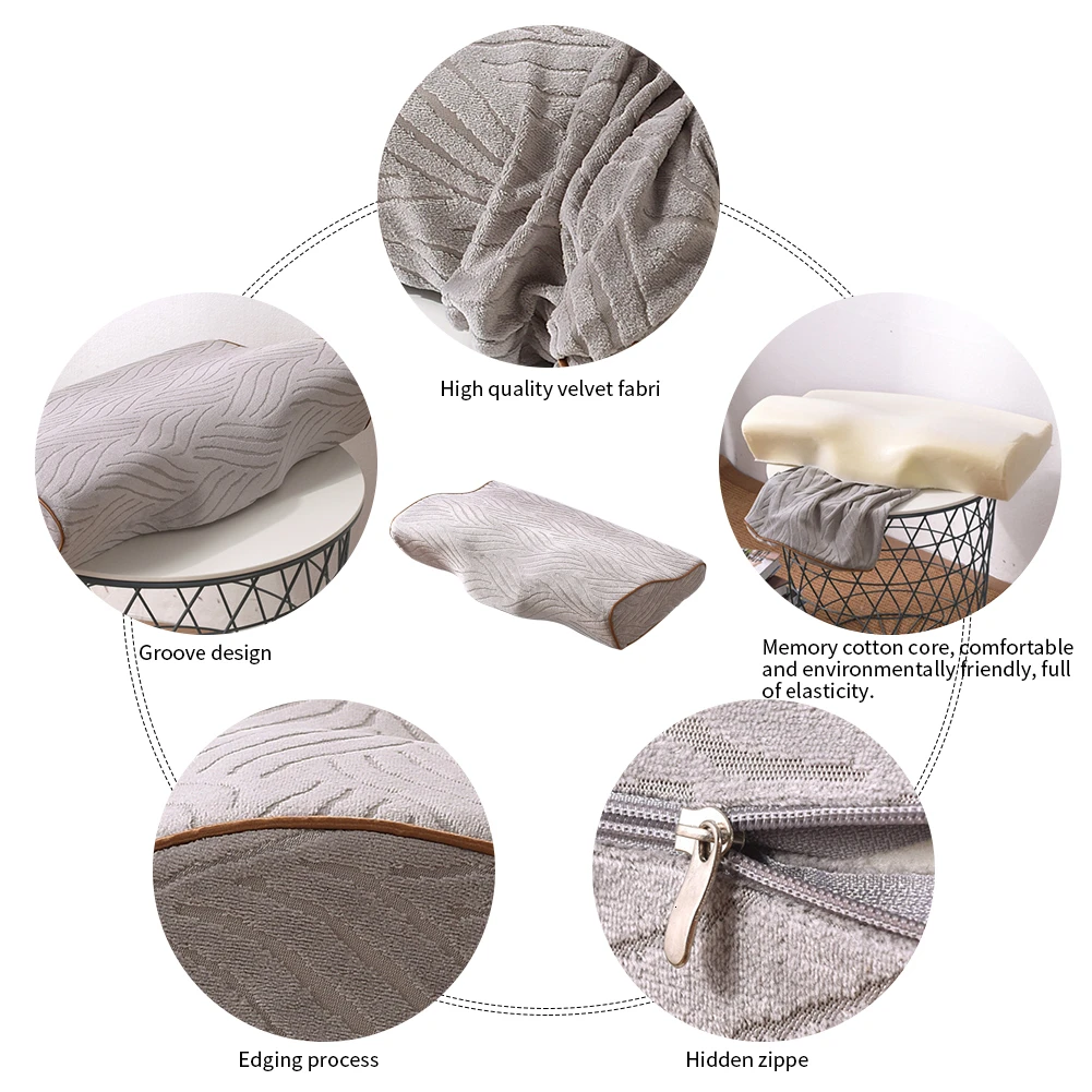 Ортопедическая подушка из латекса с эффектом памяти для сна, удобная Ортопедическая подушка для шеи, поддержка шеи, защита постельного белья