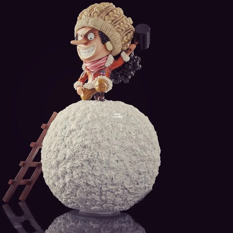 13" One Piece Statue The Snowman Scenes Bust Roronoa Zoro Full-Length Portrait Usopp GK Action Figure Toy BOX 18-33CM V627
