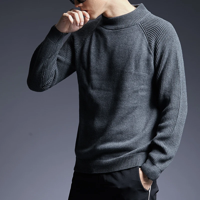 #Special Offers 2019 New Fashion Brand Sweater Man Pullovers Turtleneck Slim Fit Jumpers Knitwear Thick Autumn Korean Style Casual Mens Clothes