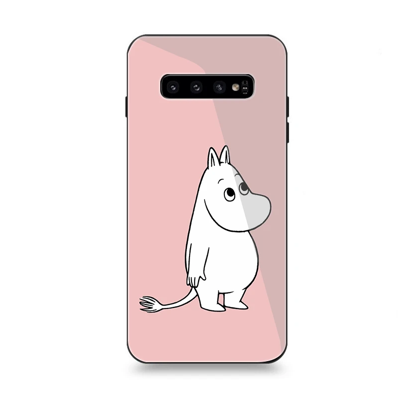 G10 Чехол для телефона Стекло для samsung A40 A50 A10 A20 A30 A60 A70 S10 S7 край S8 S9 Note 8 9 10 плюс Чехол мультяшным персонажем Мумий Тролль с мультяшным бегемотом комплект - Цвет: G10