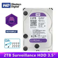 WD Original фиолетовый 2 ТБ 5400 RPM HDD для наблюдения 3,5 дюйма Western Digital SATA 6 ГБ/сек. 64 Мб Кэш внутренний жесткий диск 3 ТБ HD