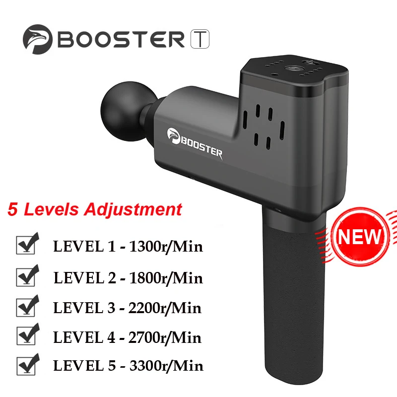 Дропшиппинг Booster T терапевтическая, для мышц Массажная пушка высокочастотная вибрация Массажная терагуна Расслабление тела Массажер для облегчения боли