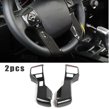 

2*Steering Wheel Cover Decor Trim Premium ABS Material Bezel Accessories For Toyota 4Runner 2010-2019