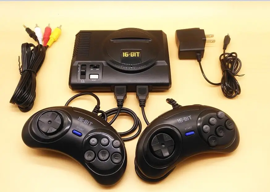 no package box Новинка Ретро Мини ТВ Видео игровая консоль для sega MegaDrive 16 бит игры с 208 различных встроенных игр два геймпада AV Out - Цвет: no package box