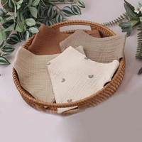 Baby Infant Cotton Bib Newborn Solid Color Triangle Scarf Feeding Saliva Towel Bandana Burp Cloth Boys Girls Gift 3/4/5pcs/Set 2