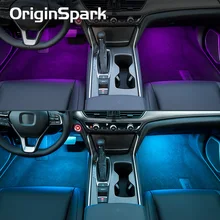 OriginSpark 4 шт. автомобильный RGB светодиодный светильник/светильник для салона/ног с интерфейсом OBD и 6 цветов