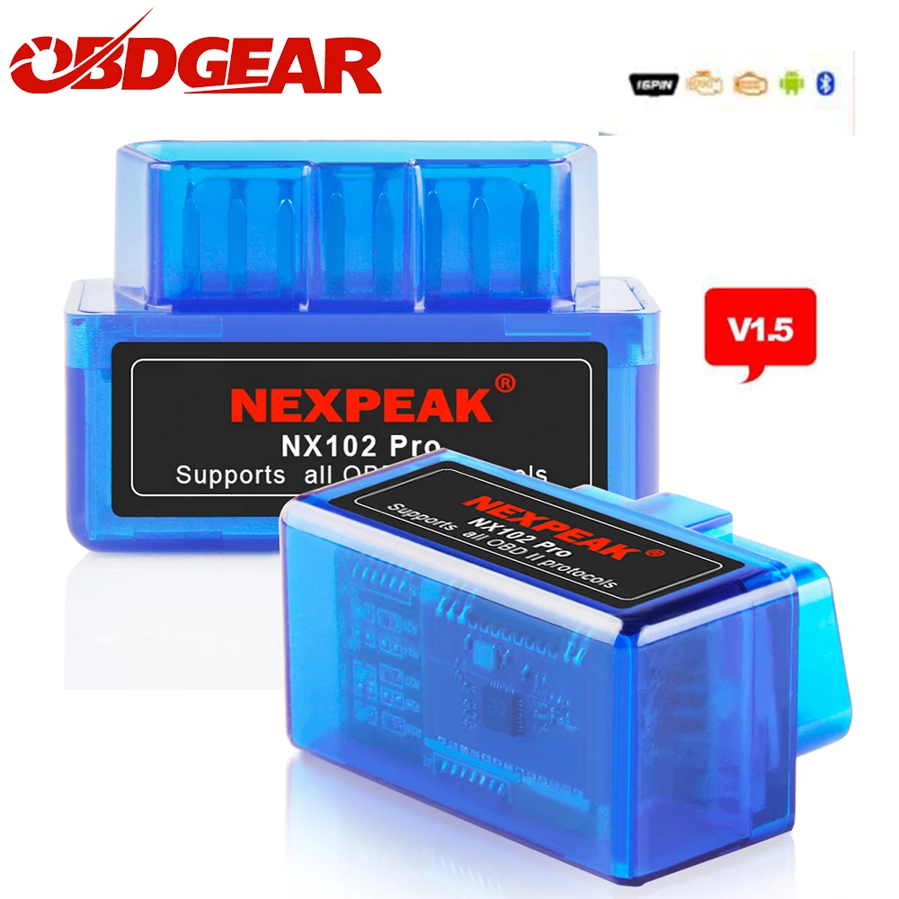 Автомобильный сканер EML327 OBD2 V1.5 ELM 327 OBD 2 ODB2 Автосканер в 1 5 Bluetooth адаптер