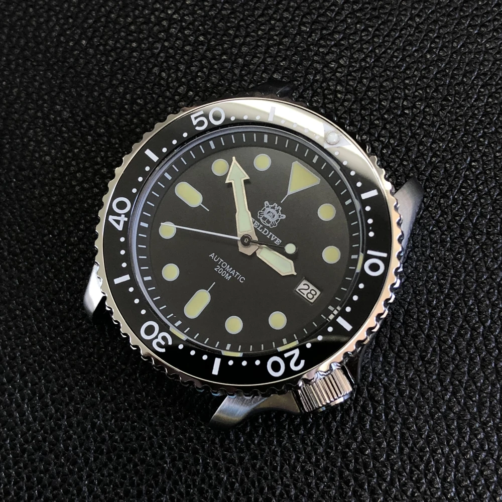 Стальные погружные 1996, японские первые 007 маленькие часы Abalone 316L из нержавеющей стали, часы для дайвинга 200 м, механические часы с керамическим ободком, мужские