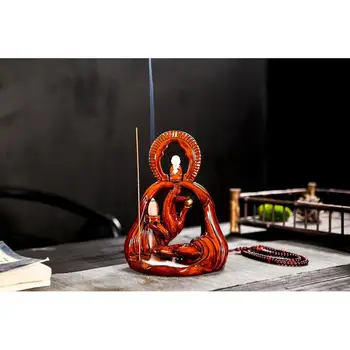 

Backflow Incense Burner Incensory Buddha Statue Ceramic Aroma Smoke Waterfall Ceramic Censer Zen Room Incense Joss Holder
