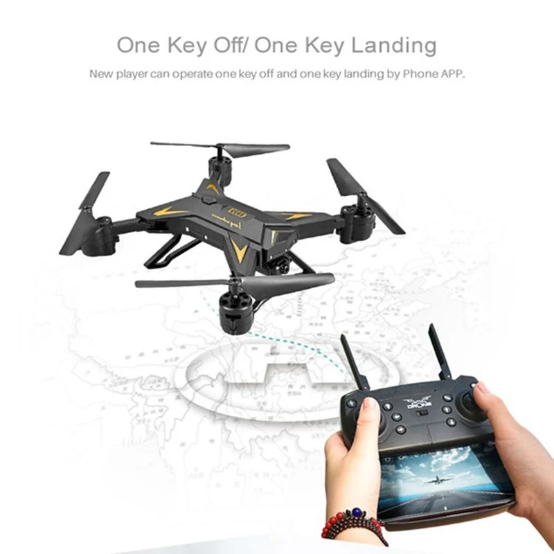 KY601S HD Широкий Ангел Камера WI-FI с видом от первого лица Квадрокоптер игрушечный RC Дрон приложение Управление вертолет, 500W 1080P WI-FI FPV Камера черный
