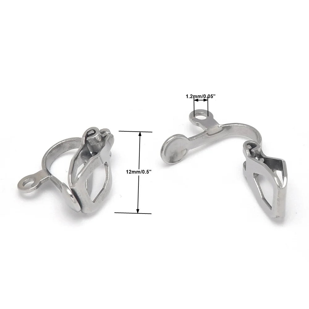 Stainless Steel Clip-on Earrings Hook Earring Converter with Easy