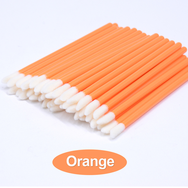 50pcs Diposable Lip Brush Makeup Mascara Wands Lipstick Micro Brushes Applicators Cleaner