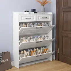 Armario de zapatos con tapa de 120 Cm, moderno, sencillo, pasillo, Zapatero, ahorro de espacio, muebles minimalistas