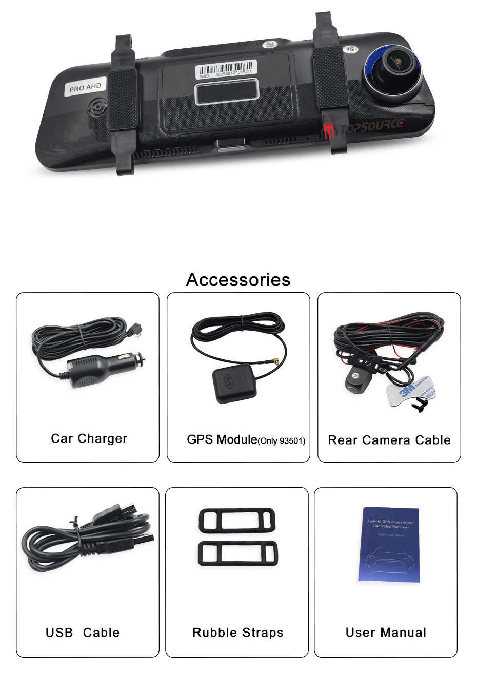 TOPSOURCE Android зеркало 4G DVR ADAS Автомобильная камера 1" авто зеркало заднего вида 1080P WiFi gps видеорегистратор регистратор видео рекордер