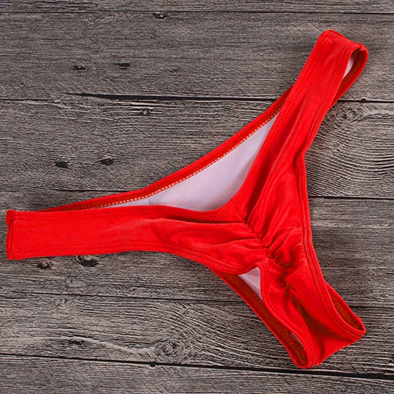 Sfit, сексуальные пляжные шорты с низкой талией, женские трусы, плавки, купальный костюм, одноцветные Шорты для плавания, женская одежда для плавания, бикини - Цвет: red