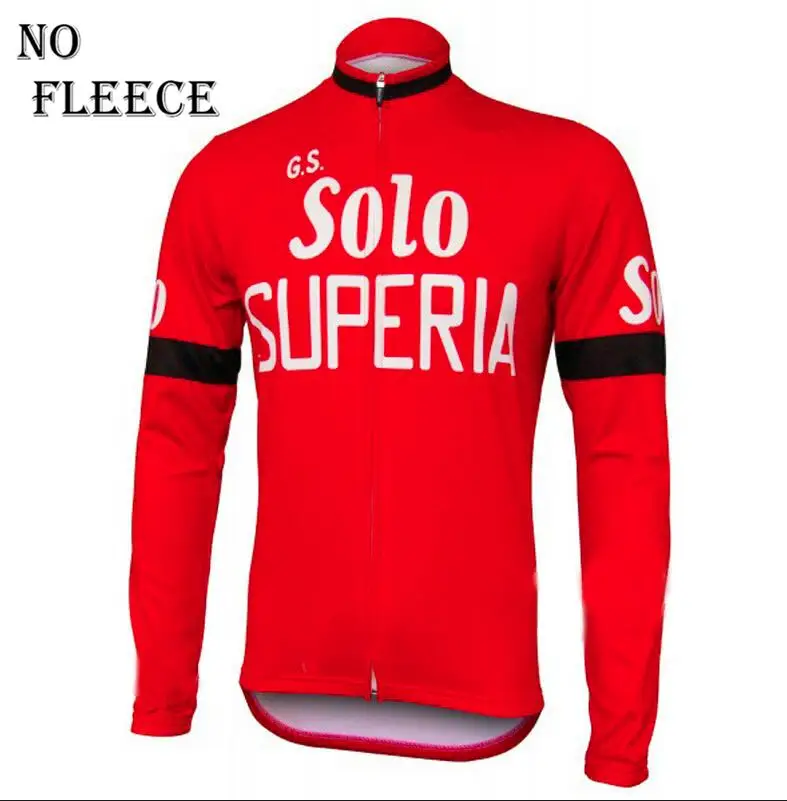 6 стилей осень классический Велоспорт jersery длинный рукав для ретро-велосипеда зимняя флисовая шерсть и без флиса велосипедная одежда schlafly - Цвет: Оранжевый