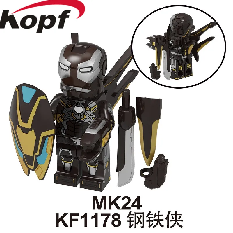 KF1175 20 штук супер герои коллекция Железный человек Searies цифры M39 M85 M50 модель Spider-Ham, строительные блоки для детей подарок игрушки - Color: KF1178  20pcs No Box