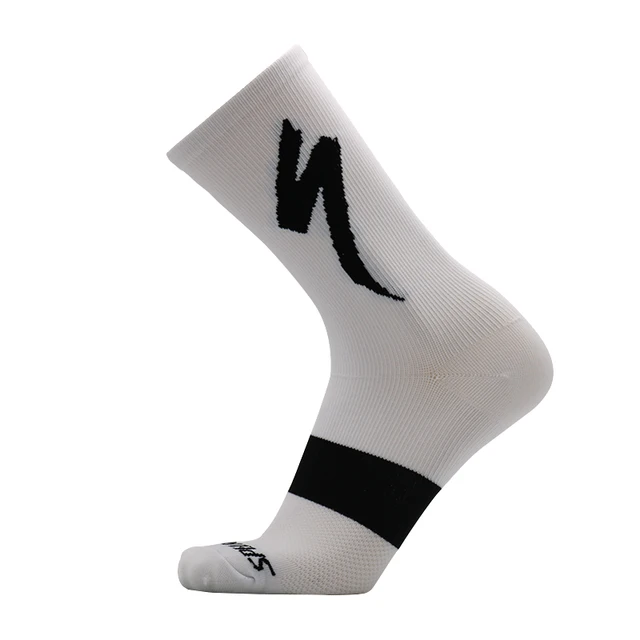 Men Women Cycling Socks Sport Socks Outdoor Riding Socks Run Climbing Camping Basketball Soccer Outdoor Running white