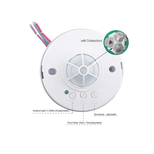 Sensore Movimento Esterno IP65 360° - Programmable, Per LED, Montaggio A Parete/Soffitto - Foto 6